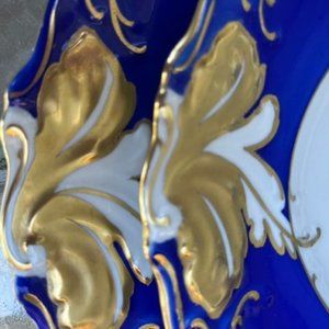 Antique Wawel Gold & Cobalt Blue 80 plus piece Dinner Set